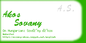 akos sovany business card